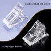 MIKIMIQI 5 Pcs Poly Gel Quick Building Nail Tips Clip Plastic Transparent Finger Extension UV LED Builder Finger Extension Clip Nail Tips Clips for Quick Building DIY Manicure Nail Art Tool