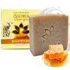 100% Natural Goat Milk Soap Bar with Real Raw Honey and Coconut Olive - Mild and Soft Cold Process Soap Bar | Handmade in USA (Goat Milk and Honey)
