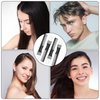 Gjinxi 4Pcs Black Combs with Metal Prong, Carbon Lift Teasing Combs with 5 Stainless Steel Pins, Teasing Comb with Metal Pick Combs for Women, Salon Teasing Back Combs for Hair Styling