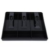 Cash Drawer Register Insert Tray Replacement 3 Bills 3 Coins Money Storage Box 9.6 x 9.6 x 1.4inch to Make Money Well Organized (Black)