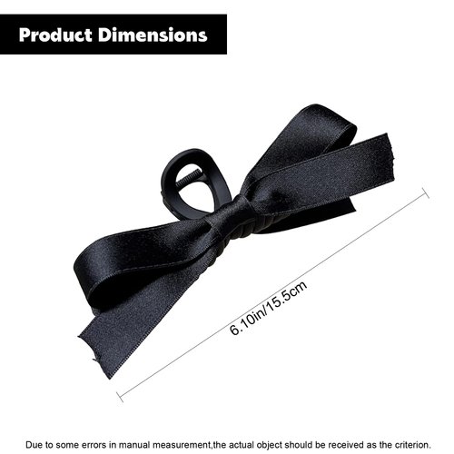Hair Claw Clips for Women Girl, Ribbon Bow Hair Claws, Claw Clip Bows for Women, Big Claw Clips for Thick Hair, Hair Bows Claw Clips Hair Accessories