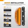 GOOACC 3.9Inch Side Marker Light 2PCS Amber 3LED Front Rear Side Clearance Indicator Light Waterproof Surface Mounted Fender Lights For Truck Trailer Camper RV UTV Bus, 2 Years Warranty