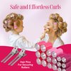Asani Thermal Rollers for Hair - 37 Self Grip Hair Rollers with 18 Clips and Styling Comb - Aluminum Thermal Hair Rollers for Volume and All-Day Curls - For Short, Medium, and Long Hair (Large)
