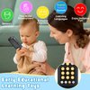Baby TV Remote Control Toy with Sound and Light, Music Toys for Baby 6-24 Months, Infant Teether Toys, Early Development Toys with 3 Language English/French/Spanish for Toddlers 6 12 18 Month