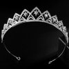 Beaupretty Crystal Wedding Crown Star Tiara Silver Bridal Headdress Rhinestone Headband Christmas Tiara Wedding Pearl Hair Accessories For Women Girls Wedding Christmas Party Prom
