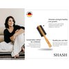 SHASH Boar Bristle Round Brush - Made In Germany | Volumize and Revitalize Your Hair with Softer, Smoother Results - Scalp Exfoliation and Stimulation - Eco-Sourced Olive Wood Handle