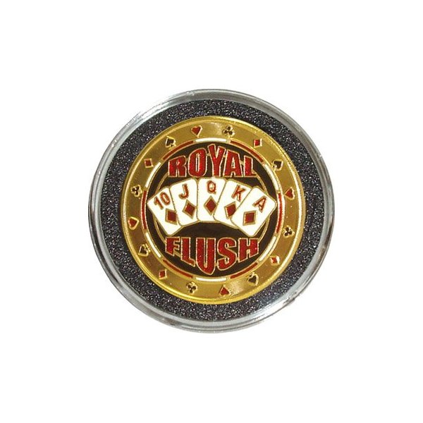 Da Vinci Hand Painted Poker Card Guard Protector - Royal Flush