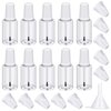 Irenare 10 Pcs Refillable Empty Nail Polish Bottles with Brush Mixing Marble Conservation Insert and Brush Top Plastic Nail Polish Container, Clear (20 ml)
