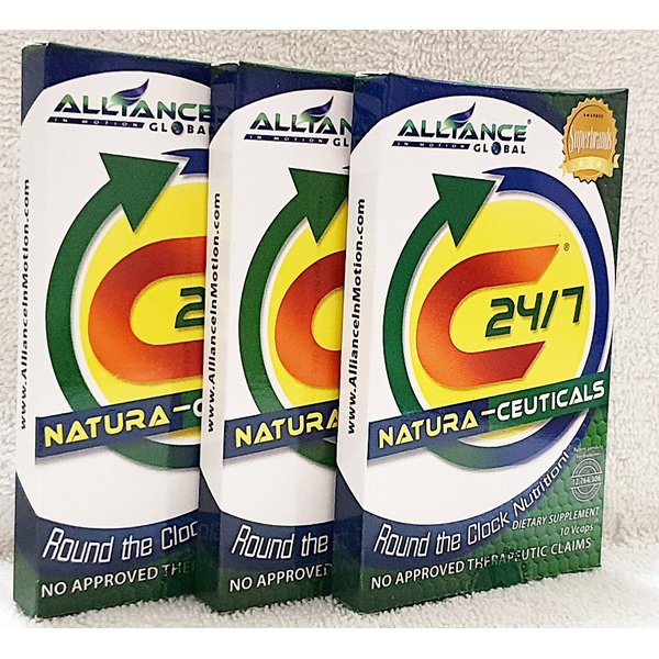 3 Boxes C24/7 Natura- Ceuticals Dietary Food Supplement of 10 Tablets Pack (30 Tablets)