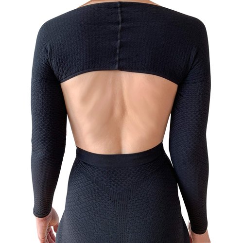 Bioflect® Compression Arm Sleeves Wrap with Bio Ceramic Fibers and Micro-Massage Knit - for Support and Comfort - Black S/M