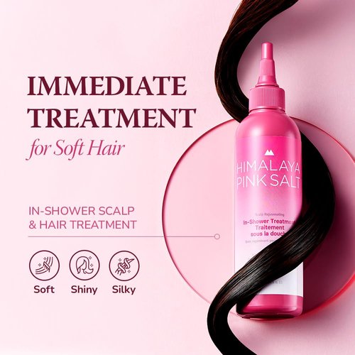 HIMALAYA PINKSALT Scalp Rejuvenating In-Shower Treatment - Rinse Out Healthy Moisturizing Hair Treatment, Scalp Treatment with Collagen, Hyaluronic Acid and Rosemary, Silicone/Sulfate Free - 8.4floz