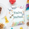 Under the Sea First Birthday Invitations with Envelopes Set of 20 Watercolors Whale Turtle Shark Jellyfish Sea Life 1st Birthday Party Invites Fill in Blank