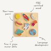 mushie Wooden Space Puzzle | for Kids 3 Years+ | Preschool Educational & Toddler Montessori Toys (6 pcs)