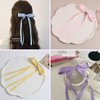 Telont 4PCS Ribbon Hair Bows for Women Long Tail Tassel Bow Clips Claw Barrettes Cute Hair Bow for Girls Teens Toddlers