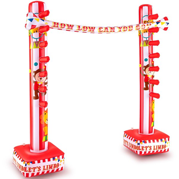 Threan Circus Inflatable Limbo Game for Kids Adults Toddlers Carnival Circus Theme Party Games Enhance Family Bonding for Indoor Outdoor Birthday Party Games Picnic Pool