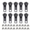 YaHoGa 10 Pieces #5 Black Zipper Sliders Zipper Repair Zipper Replacement for 6mm Plastic Jacket Zippers