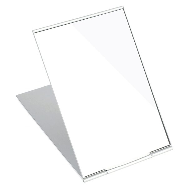 G2PLUS Portable Folding Vanity Mirror, Single Side Travel Shower Shaving Mirror, 5.9'' x 3.94'' x 0.1'' Small Folding Mirror for Travel, Bathroom, Desk, Makeup, Beauty, Grooming…