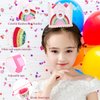 SuPoo Sequin 6th Birthday Hat Headband 6th Birthday Decorations for Girl Rainbow Birthday Crown for Girls Princess Tiara Elastic Hairbands 6 Year Old Happy Birthday Party Cap Decorations Accessories