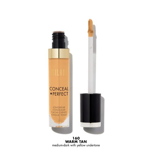 Milani Conceal + Perfect Longwear Concealer - Warm Tan (0.17 Fl. Oz.) Vegan, Cruelty-Free Liquid Concealer - Cover Dark Circles, Blemishes & Skin Imperfections for Long-Lasting Wear