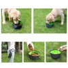YMTECH 2 Pcs Collapsible Dog Bowls for Travel,Foldable, Portable and Light for Food and Water- (Green+Orange)…