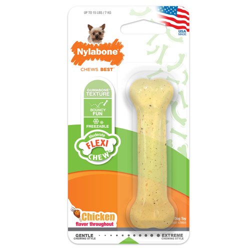 Nylabone Flex Moderate Chew Dog Toy Chicken X-Small/Petite (1 Count)