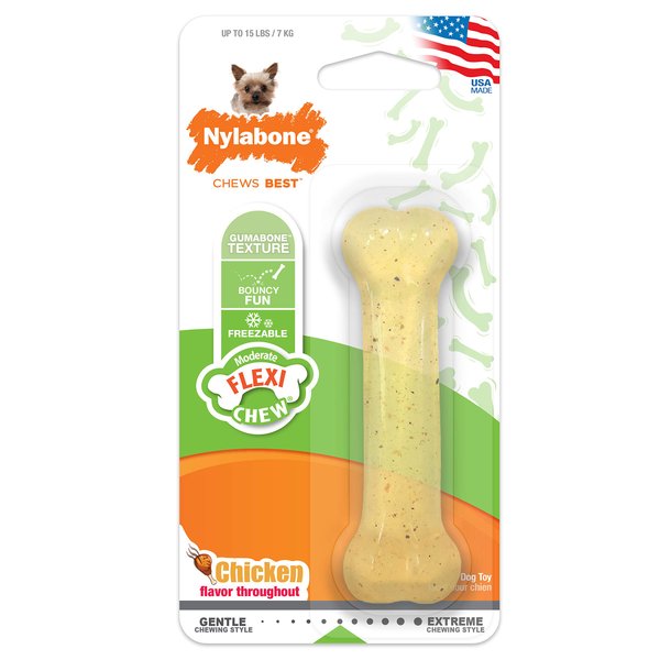 Nylabone Flex Moderate Chew Dog Toy Chicken X-Small/Petite (1 Count)