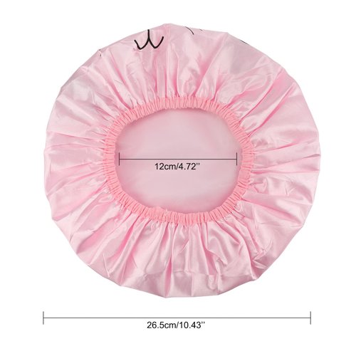 FirstKitchen Shower Cap for Kids, 2PCS Toddler Shower Cap, Cute Shower Cap with Double Layer, Kids Shower Caps for Girls Boys Child with Cartoon Animal(Pink Cat + Gray Cat)