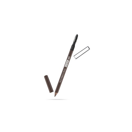 PUPA Milano True Eyebrow Pencil Waterproof - Easily Shape And Define Natural Looking Eyebrows - Fill And Volumize Beautiful Thick Brows - Sculpt Arches With Smooth Precision - 002 Brown - 0.023 Oz