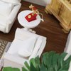 Dollhouse Couch Miniature Furniture Sofa with Pillows for Living Room Desktop Decoration Fabric Sofa Mini Home Scene Accessories Ornament (Single Sofa, White)