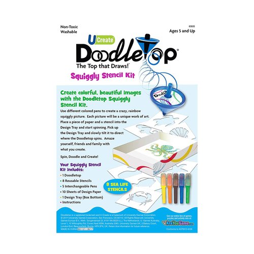 Doodletop Squiggly Stencil Kit - Sea Life