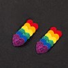 2PCS Rainbow Hair Clip Heart Hair Clips,Crazy Hair Day Accessories for Kids,Pride Rainbow Hair Accessories Cute Hair Clips for Girls