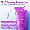 numbuzin No.9 Sunscreen | Super Defense Glow Sunscreen | Broad Spectrum SPF 50 | For All Skin Types & Skin Tones | Glowing, Dewy Finish, Water-Resistant | No White Cast, Korean Skincare | 1.69 fl. oz.