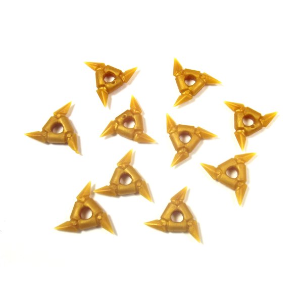 LEGO Ninjago - 10 Throwing Stars pearl gold - weapon of ninja and samurai minifigures