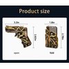 2pcs Rubber Band Gun Toy Mini Golden Dragon Metal Foldable Keychain: Creative and Fun Outdoor Party with Colored Rubber Bands