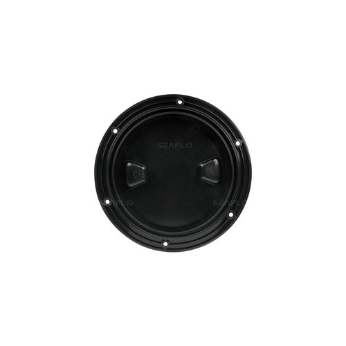 SEAFLO 4" - 8" Black Circular Non Slip Inspection Hatch w/Detachable Cover (4")