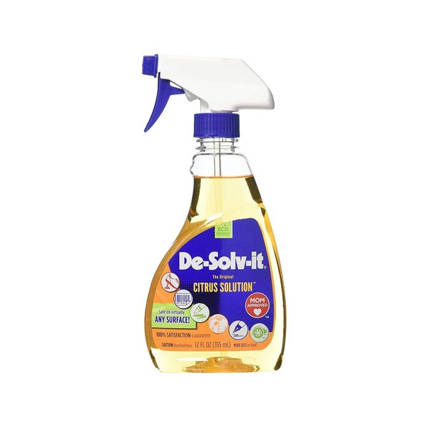 Orange-Sol De-Solv-It Citrus Solution - Odor & Stain Remover for Cloth, Wood, Glass & More, 12-Ounce