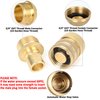 STYDDI Brass Garden Hose Quick Connect Fittings with Water Stop, Solid Brass Hose Quick-Connect Fittings with Auto Shut-off, 3/4 Inch GHT Thread Garden Hose Quick Connector Adapters, 3 Female + 6 Male