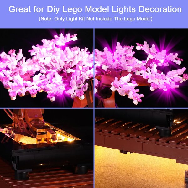 Hilighting Upgraded Led Light Kit Compatible with Lego Icons Bonsai Tree Building Set, Lights Decoration Compatible with Lego 10281 (Model Not Included)