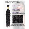 Human Braiding Hair Water Wave Bulk Human Hair for Braiding 1 Bundle 50g 18 Inch No Weft 10A Brazilian Virgin Curly Human Hair Extensions for Boho Braids Wet and Wavy Human Hair Braiding Hair