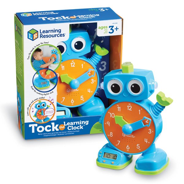 Learning Resources Tock The Learning Clock - 1 Piece, Ages 3+ Educational Talking & Teaching Clock, Toy Clock for Toddlers, Educational Toys for Kids