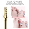 MelodySusie Nail Drill Bits Set, 7pcs Tungsten Carbide Nail Bits for Nail Drill E-file, 3/32 inch Bits Manicure Pedicure Remover Tools for Acrylic Gel Nails, Salon Home Nail Care Supplies, Gold