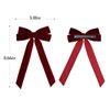 2PCS Handmade Velvet Bow Hair Clips, Hair Accessories for Women Girls, Elegant Hair Ties Hair Styling Accessories, Hair Band Set, Gifts for Mom, Yoga Outdoor Headdress Decor (Black and Red)