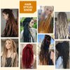 Aguacor Straight Dreadlocks Synthetic Double Ended Dreadlock Extensions 24inches 5 Strands Width 1.2cm Soft Light Brown to Blonde DE Dreadlock Extensions for Women (5 Strands, 27/613)