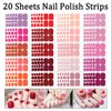 SILPECWEE Toe Nail Stickers Full Nail Wraps Red Solid Color Toenail Polish Strips for Women Self Adhesive Toe Stickers Polish Gel Toenails Stickers with 1pc Nail File (20 Sheets)