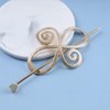 Andelaisi Boho Viking Celtic Knot Hair Stick Hairpin Vintage Infinity Hair Slide Hair Clip Gold Hair Sticks Metal Long Bun Holder Clip Alloy Hair Accessories for Women and Girls Headdress