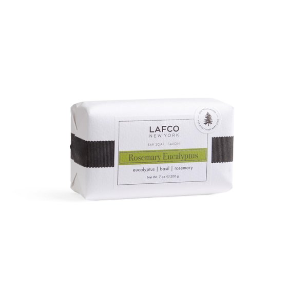 LAFCO New York Bar Soap, Rosemary Eucalyptus - 7 oz - Ultra-Hydrating, Natural Formula - All Skin Types - Made in Europe