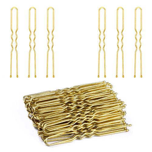 U Shaped Hair Pins, IKOCO 2.4inch Blonde Bun Pins Bun Hair Pins for Women with Storage Box