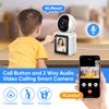 2K Two-Way Video/Audio Indoor Camera, Child/Elder/Dog/Pet Camera with Phone App, 2K Home Security Camera with Pan Tilt, Night Vision, One-Button Call, Motion Detection, Human/Sound/Crying Detection