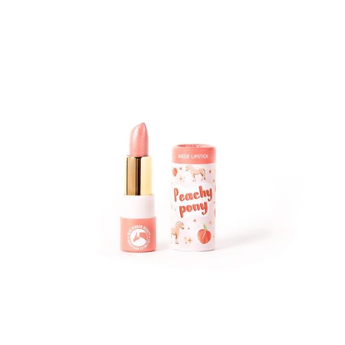 Blue Ribbon Beauty Equestrian Cosmetics Equine Themed Satin Lipstick - Peachy Pony