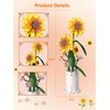 AMSHINE Sunflower Building Block Set, Flower Bouquet with Vase Building Toys, Party Gift Favor for Adults Teens Kids Girls Boys